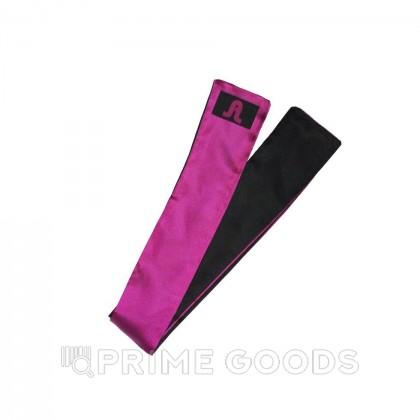 Сатиновая лента розово-черная Adrien lastic от sex shop primegoods
