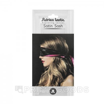 Сатиновая лента розово-черная Adrien lastic от sex shop primegoods фото 3