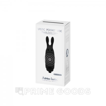Карманный вибратор-кролик Rabbit Adrien Lastic черный от sex shop primegoods фото 3