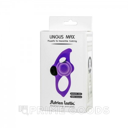 Эрекционное виброкольцо Lingus Max фиолетовое от Adrien lastic от sex shop primegoods фото 5