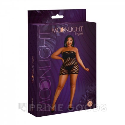 Сексуальное платье-сетка от Moonlight модель № 10 черное (plus size) от sex shop primegoods фото 3