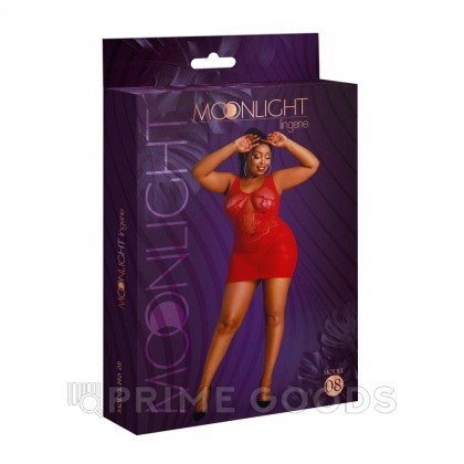 Сексуальное платье-сетка от Moonlight модель № 08 красное (plus size) от sex shop primegoods фото 3