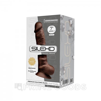 Фаллоимитатор с двойной плотностью Model 1 от SILEXD коричневый (17,6*3,5 см.) от sex shop primegoods фото 3