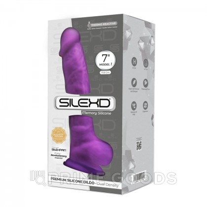 Фаллоимитатор с двойной плотностью Model 1 от SILEXD фиолетовый (17,6*3,5 см.) от sex shop primegoods фото 3