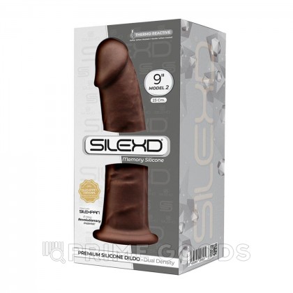 Фаллоимитатор с двойной плотностью Model 2 от SILEXD коричневый (22,8*5,4 см.) от sex shop primegoods фото 3