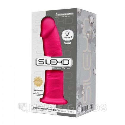 Фаллоимитатор с двойной плотностью Model 2 от SILEXD ярко-розовый (22,8*5,4 см.) от sex shop primegoods фото 6