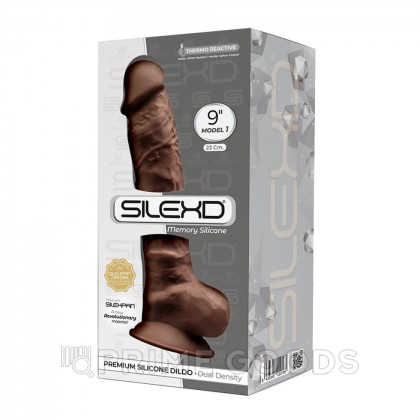 Фаллоимитатор с двойной плотностью Model 1 от SILEXD коричневый (23*4,7 см.) от sex shop primegoods фото 3