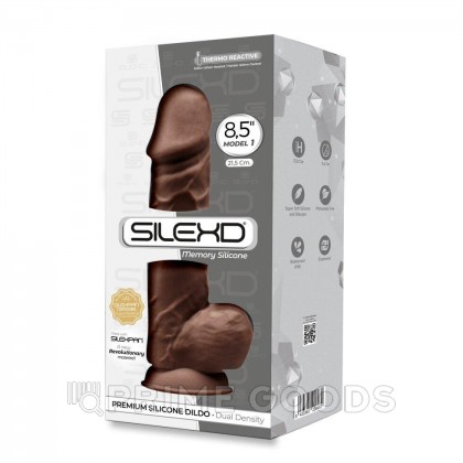 Фаллоимитатор с двойной плотностью Model 1 от SILEXD коричневый (21,5*5,1 см.) от sex shop primegoods фото 3