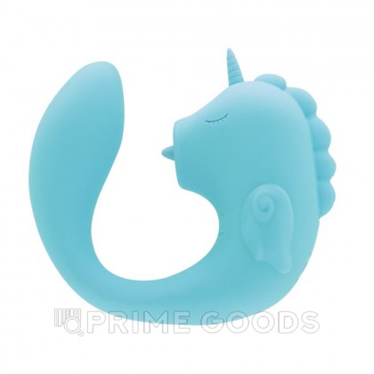 Вибромассажер Unihorn - C Horse - Ocean Peak со стимуляцией язычком, голубой от sex shop primegoods