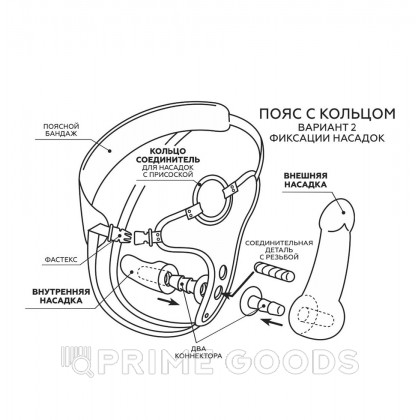 Пояс премиум класс (S) WOMAN SIMPLEX с 3 насадками от sex shop primegoods фото 8