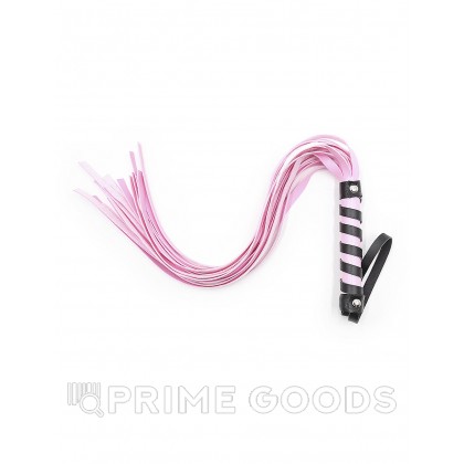 Розовая плеть с розово-черной ручкой от sex shop primegoods