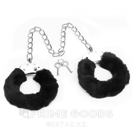 Оковы для ног с мехом FETISH PLEASURE черные от sex shop primegoods