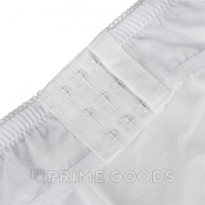 Пояс белый для чулок с ремешками на клипсах (XL-2XL) от sex shop primegoods фото 7