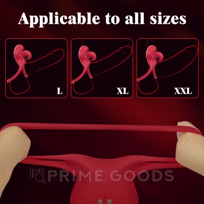 Эрекционное виброкольцо двойное со стимулятором клитора Lick it от sex shop primegoods фото 15