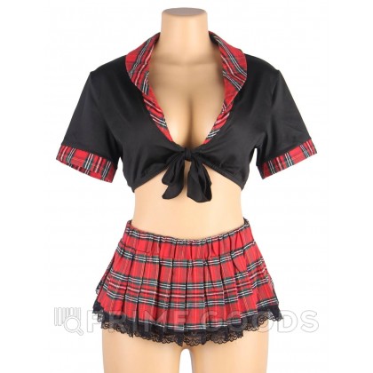 Сексуальная форма студентки (топ, клетчатая юбка; размер XS-S) от sex shop primegoods фото 2