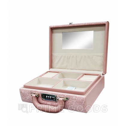 Чемодан-органайзер с кодовым замком  (кожзам) розовый от sex shop primegoods фото 3