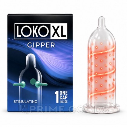 Насадка стимулирующая LOKO XL GIPPER, с возбуждающим эффектом от sex shop primegoods
