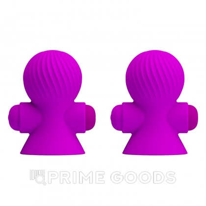 Стимулятор сосков с вибрацией (2 шт.) фиолетовый от sex shop primegoods фото 3