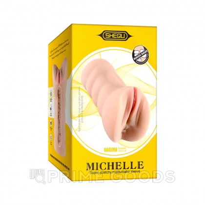 Реалистичный мастурбатор в виде вагины и половых губ Michelle от sex shop primegoods фото 7