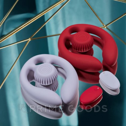 Стимулятор для пар SVibe Snail GIZI DUO бордовый от sex shop primegoods фото 7