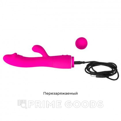 Ярко-розовый вибратор кролик Snappy от sex shop primegoods фото 6