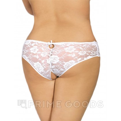 Трусики кружевные с завязками белые (размер Plus Size XL) от sex shop primegoods фото 4