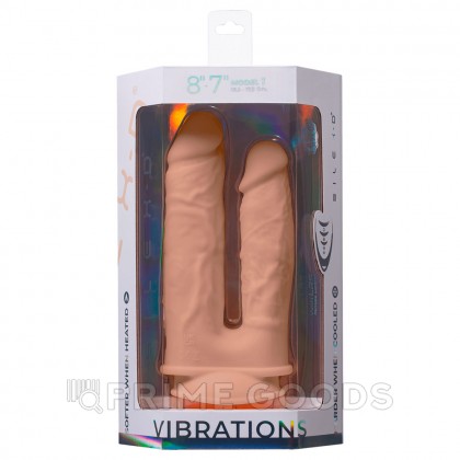 Двойной реалистичный вибратор Model 1 с пультом ДУ (17,5; 19,5 см.) телесный от sex shop primegoods фото 5