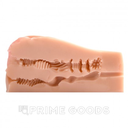 Компактный двойной мастурбатор реалистичного вида 2 (телесный) от sex shop primegoods фото 3