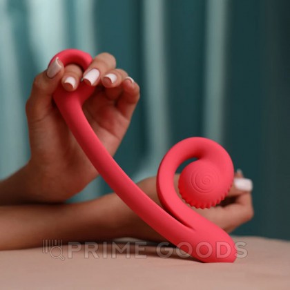 Вибратор для двойной стимуляции SVibe Snail CURVE розовый от sex shop primegoods фото 7