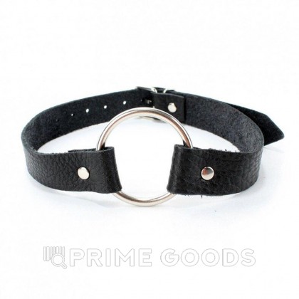 Кляп с кольцом из черной кожи от sex shop primegoods