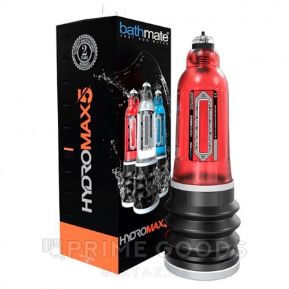Гидропомпа BATHMATE - Hydromax-5, красный от sex shop primegoods фото 4
