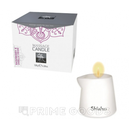 Массажные свечка с ароматом Малина & Ванильный крем от Shiatsu 130 гр. от sex shop primegoods фото 2