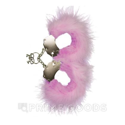 Наручники Adrien LasticМ металл, с розовыми перьями  от sex shop primegoods фото 4