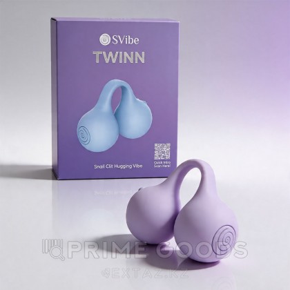 Стимулятор клитора с вибрацией SVibe Snail TWINN Clit Hugging Vibe лиловый от sex shop primegoods фото 2