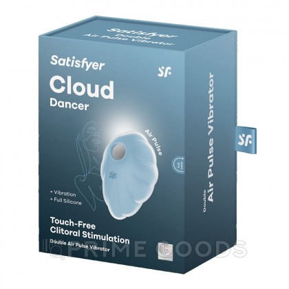 Стимулятор клитора с вибрацией и воздушной стимуляцией Satisfyer Cloud Dancer голубой от sex shop primegoods фото 8