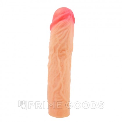 Реалистичная насадка на пенис Derek, 21,5 см, телесная от sex shop primegoods фото 2