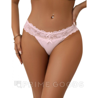 Трусики танга Sexy Floral Lace, розовые, XS-S от sex shop primegoods