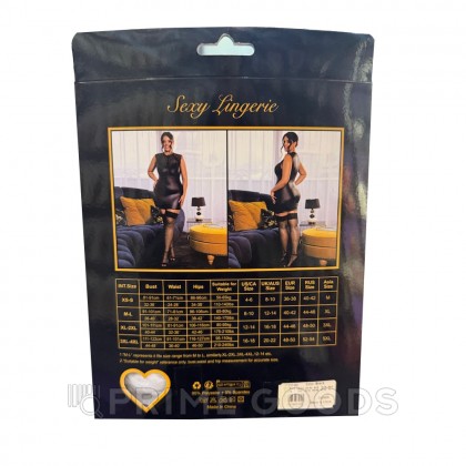 Кожаное платье с кружевом Ohyeah +стринги, 3XL-4XL от sex shop primegoods фото 3