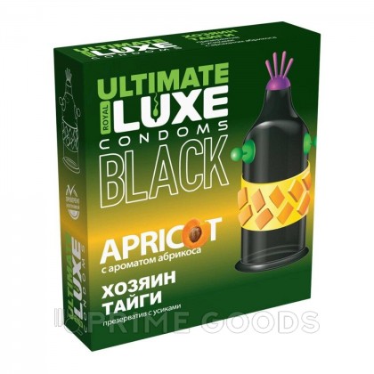 LUXE BLACK ULTIMATE ХОЗЯИН ТАЙГИ - Презерватив с запахом абрикоса, 1 штука (черный) от sex shop primegoods