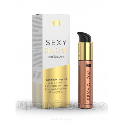 Хайлайтер для тела с ароматом ванили и золотистыми микрогранулами Intt Sexy Glow, 60 мл от sex shop primegoods фото 3