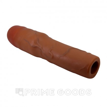 Реалистичная насадка на пенис Kylian, 19,5 см, коричневая от sex shop primegoods фото 3