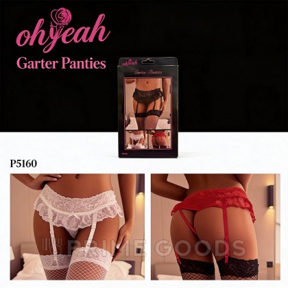 Пояс для чулок кружевной Red Sexy Bow (XL-2XL) от sex shop primegoods фото 4