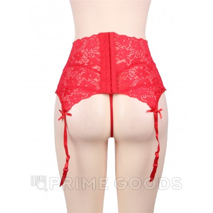 Пояс для чулок на высокой посадке Red Sexy Lace (2XL) от sex shop primegoods фото 9