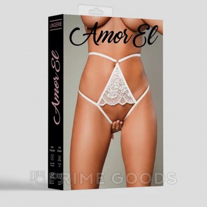 Откровенные трусики с доступом White (L) от sex shop primegoods фото 3