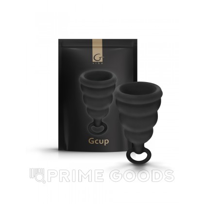Gvibe Gcup Black силиконовая менструальная чаша с защитой от протечек, 10 мл от sex shop primegoods