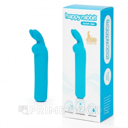 Вибропуля Happy Rabbit синяя от sex shop primegoods