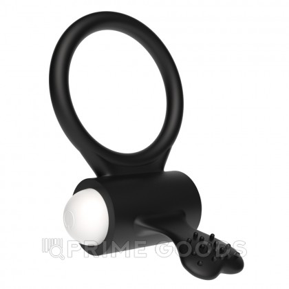 Черное виброкольцо для пениса от sex shop primegoods фото 4