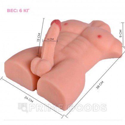 Мужской торс с фаллоимитатором (6 кг.) от sex shop primegoods фото 7