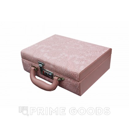 Чемодан-органайзер с кодовым замком  (кожзам) розовый от sex shop primegoods фото 4