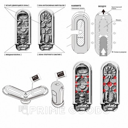 TENGA Мастурбатор с подогревом Flip Zero Red Warming от sex shop primegoods фото 2